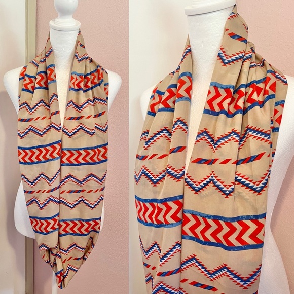 Southwestern Style Infinity Scarf - Picture 1 of 7